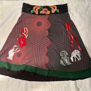 Desigual 3D Graphic Print Casual Art to Wear Skirt Size Small